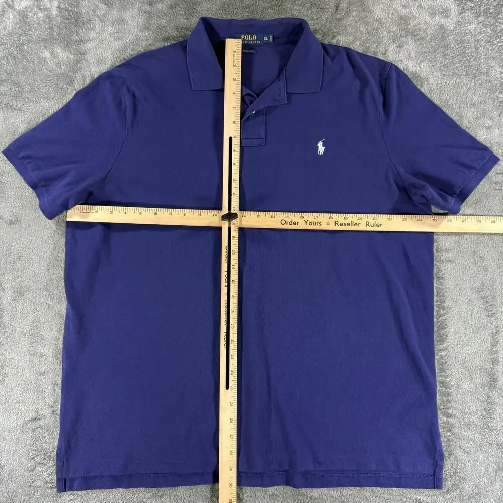 Polo Ralph Lauren Mens XL Polo Shirt Classic Fit Blue Short Sleeve Preppy